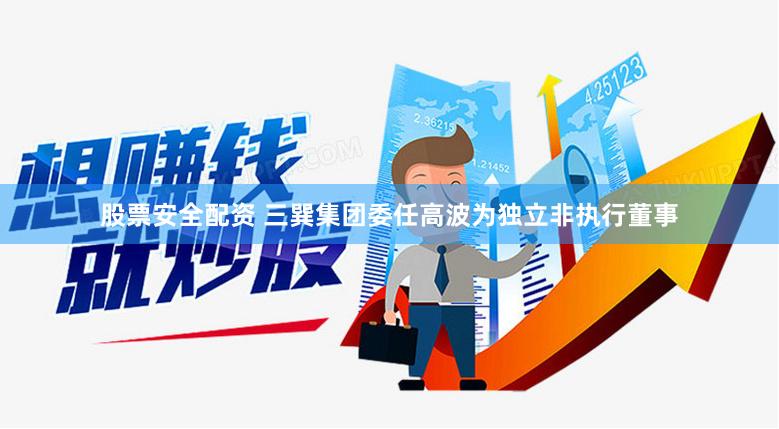 股票安全配资 三巽集团委任高波为独立非执行董事