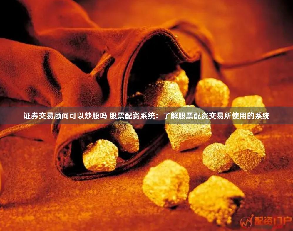 证券交易顾问可以炒股吗 股票配资系统：了解股票配资交易所使用的系统